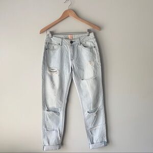 GB Denim Light Wash Distressed Jeans